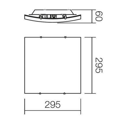 Redo 05-812 - Plafonieră SHAKE 1xE27/42W/230V 29,5x29,5 cm albă