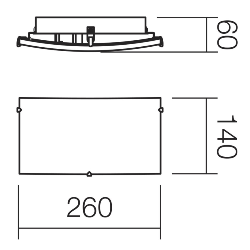 Redo 05-903 - Plafonieră ISIDE 1xE27/42W/230V clară