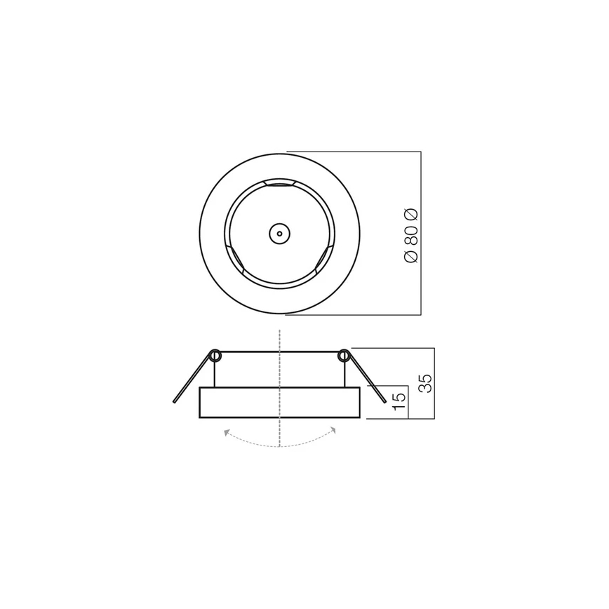 Redo 70278 - Corp de iluminat încastrat MT 1xGU5,3/50W/12V crom lucios