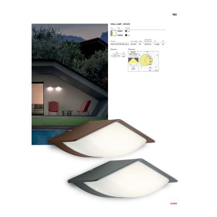 Redo 90002 - Lampă de perete LED pentru exterior CHALET, 8W, 230V, IP54