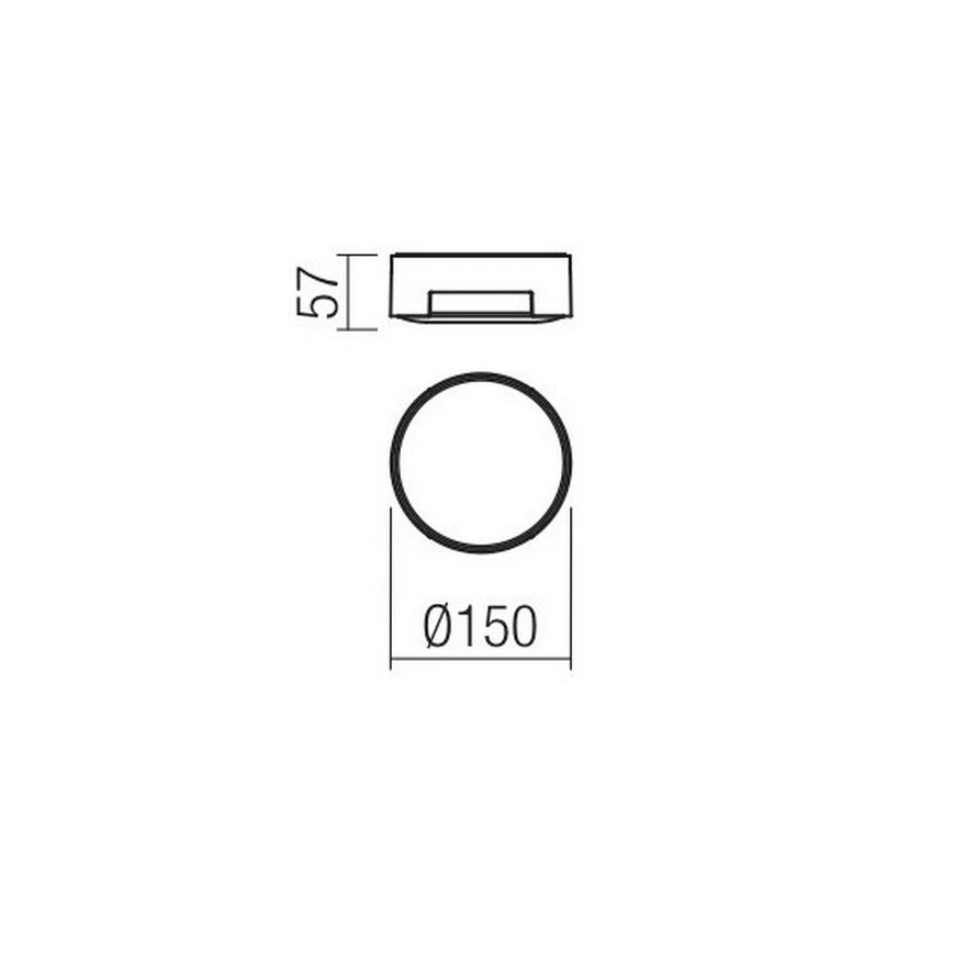 Redo 90003 - Plafonieră LED exterior SKOR LED/12W/230V IP54 gri