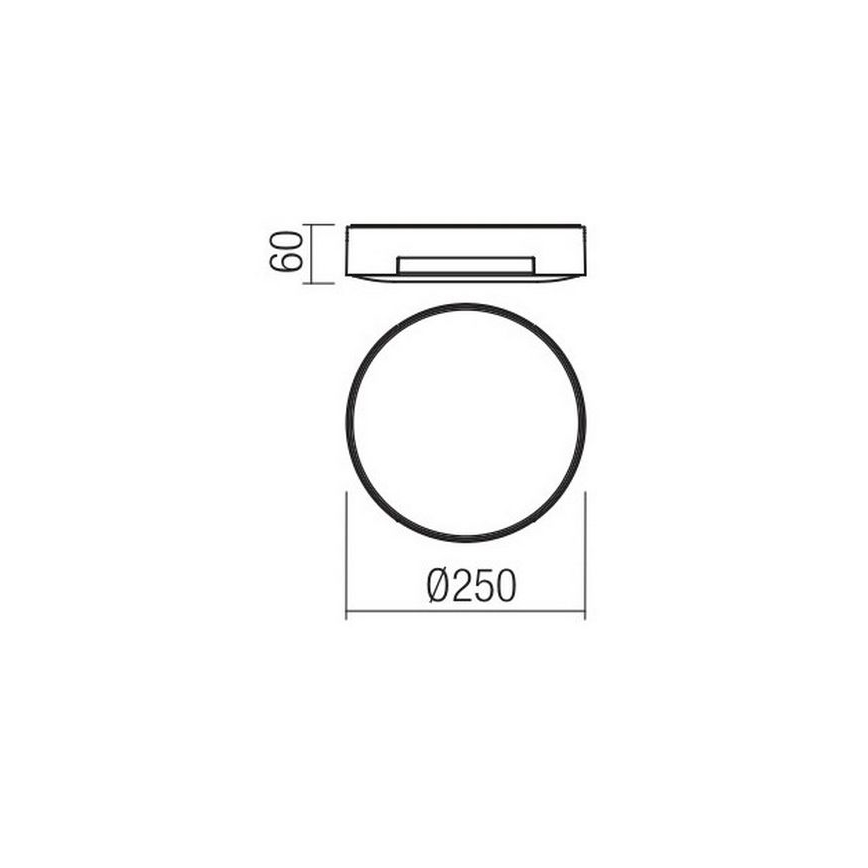 Redo 90005 - Plafonieră LED SKOR 1xLED/16W/230V IP54