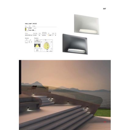 Redo 90009 - Lampă LED de orientare pentru exterior TAMPA, 11W, 230V, IP54, albă