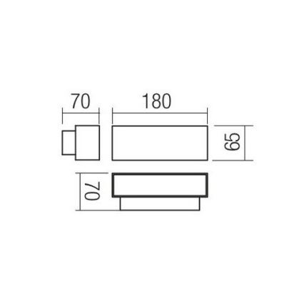 Redo 90096 - Aplica de perete LED pentru exterior PLANIT, 10W, 230V, 3000K, IP54, antracit