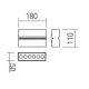 Redo 90117 - Aplică perete exterior LED MITIC 1xLED/15W/230V IP54