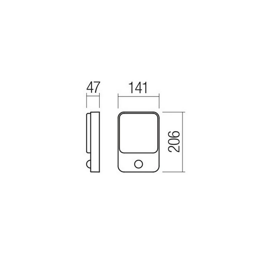 Redo 90131 - Aplica LED de exterior cu senzor de mișcare și senzor de amurg COLIN LED/9W/230V 3000K IP54 alb