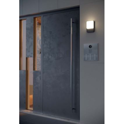 Redo 90133 - Aplică de perete pentru exterior COLIN, LED/9W/230V, 3000K, IP54, antracit, cu senzor de mișcare și de crepuscul