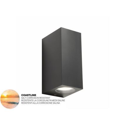 Redo 90152 - Aplică perete exterior PUNTA 2xGU10/7W/230V IP44