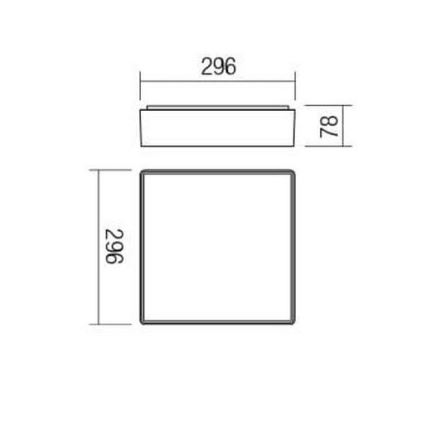 Redo 90158 - Plafonieră LED exterior MARINA 1xLED/16W/230V IP65