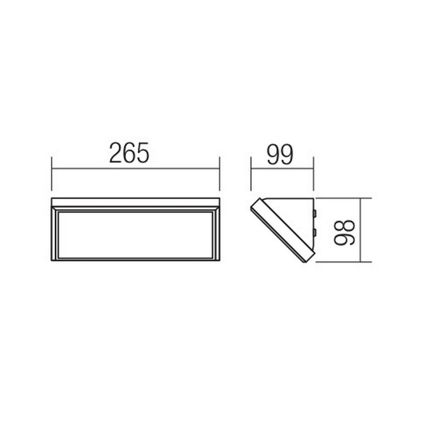 Redo 90159 - Aplică de exterior MAKO LED/12W/230V IP65