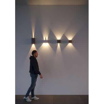 Redo 90302 - Aplica de perete LED VARY pentru exterior, 4 x LED (5 W), 230 V, 3000 K, IP54, antracit