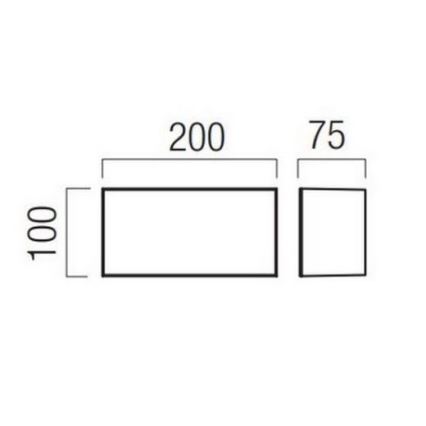 Redo 90325 - Aplica LED de exterior KODIAK, 8W, 230V, 4000K, 20 cm, IP65, alb