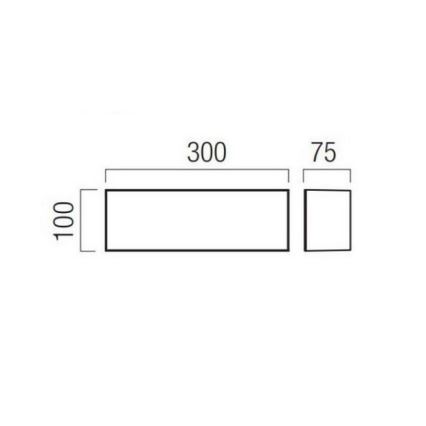 Redo 90329 - Aplică de exterior KODIAK LED/12W/230V 4000K 30 cm IP65 albă