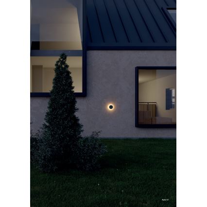 Redo 90369 - Aplica LED de exterior AURA, 8W, 230V, 3000K, IP65, antracit