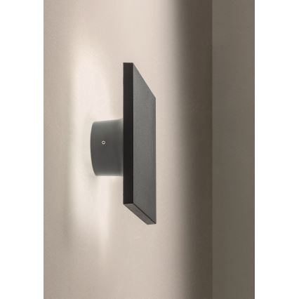 Redo 90371 - Aplică de perete pentru exterior AURA LED/8W/230V 3000K IP65 antracit