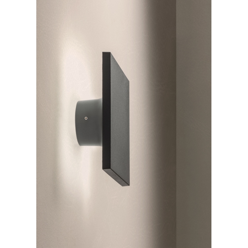Redo 90371 - Aplică de perete pentru exterior AURA LED/8W/230V 3000K IP65 antracit
