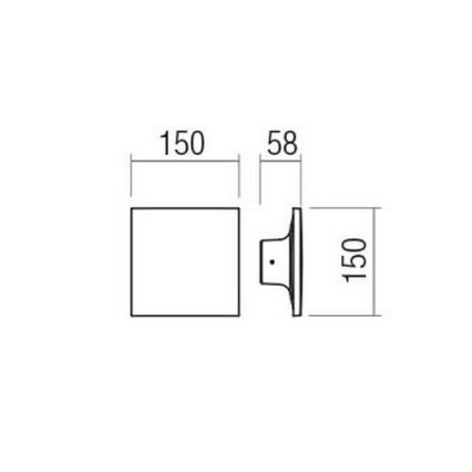 Redo 90371 - Aplică de perete pentru exterior AURA LED/8W/230V 3000K IP65 antracit