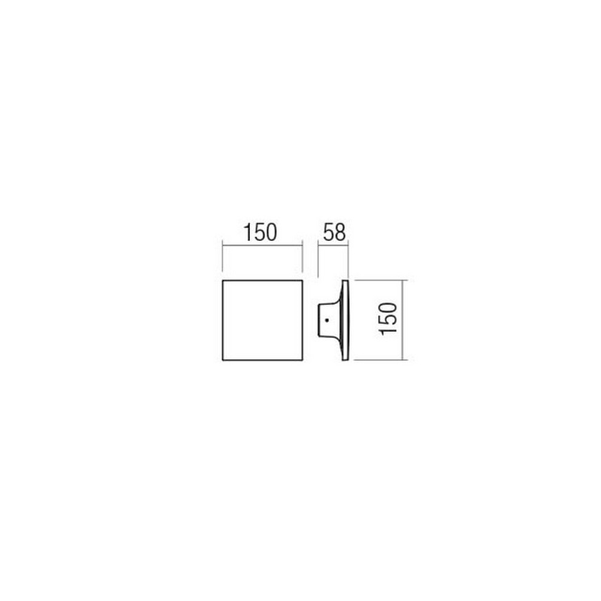 Redo 90371 - Aplică de perete pentru exterior AURA LED/8W/230V 3000K IP65 antracit