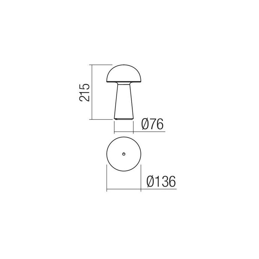 Redo 90438 - Lampă LED de exterior KIRA, tactilă cu reglare a intensității, LED/4,7W/230V 2200 mAh IP44, albă