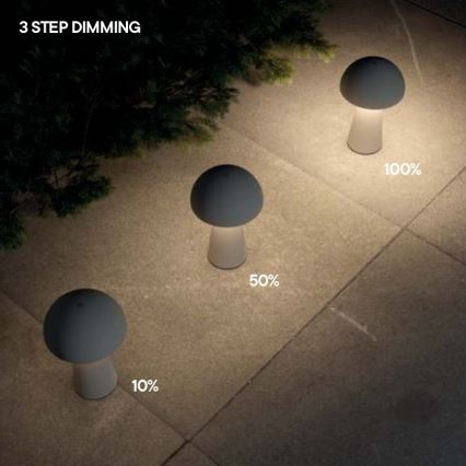 Redo 90439 - Lampă LED tactilă reglabilă de exterior KIRA LED/4,7W/230V 2200 mAh IP44 neagră