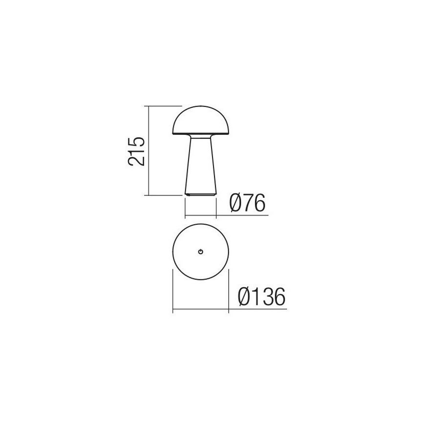 Redo 90439 - Lampă LED tactilă reglabilă de exterior KIRA LED/4,7W/230V 2200 mAh IP44 neagră