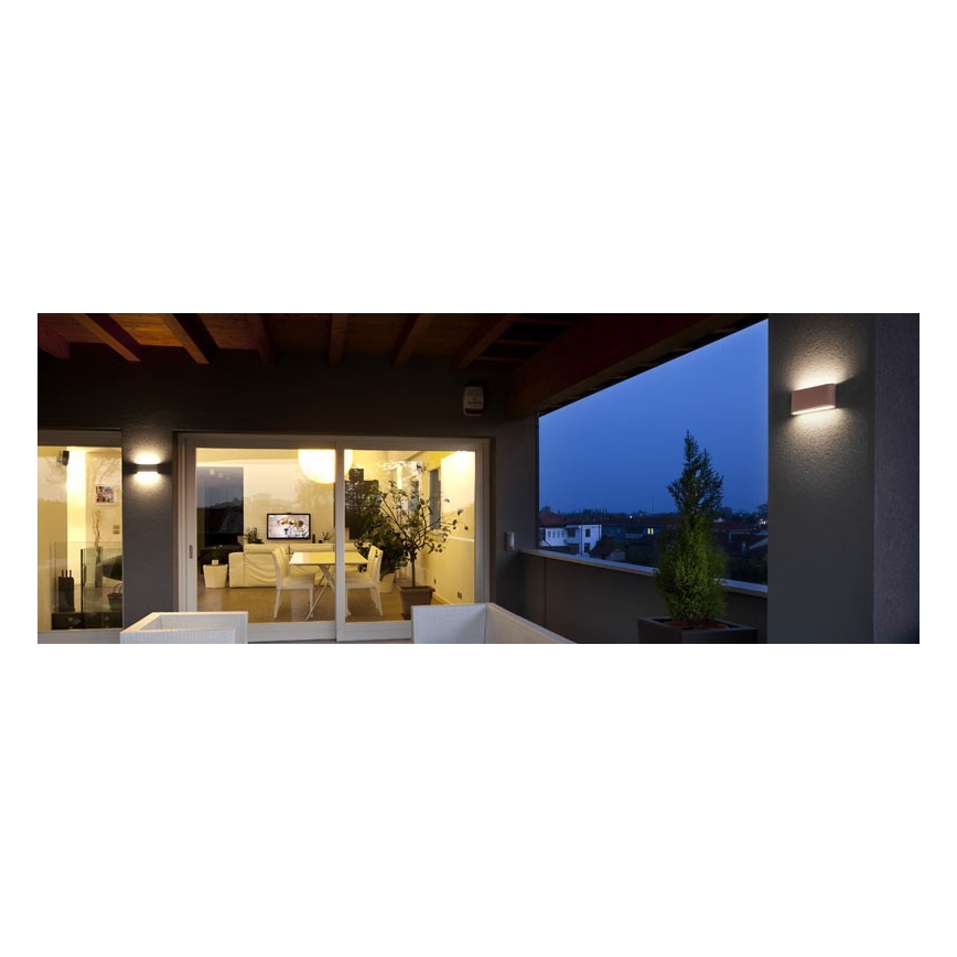 Redo 90453 - Aplică de exterior KLIPPE LED/24W/230V 3000K IP54 maro