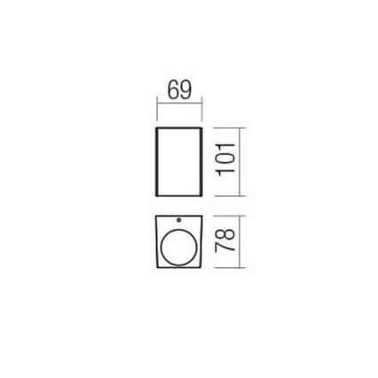 Redo 90528 - Aplica de perete LED pentru exterior BRIO, 6W, 230V, 3000K, IP54, maro