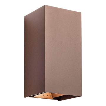Redo 90554 VARY - Aplică de perete pentru exterior, 2x LED 10W, 230V, 3000K, IP54, maro