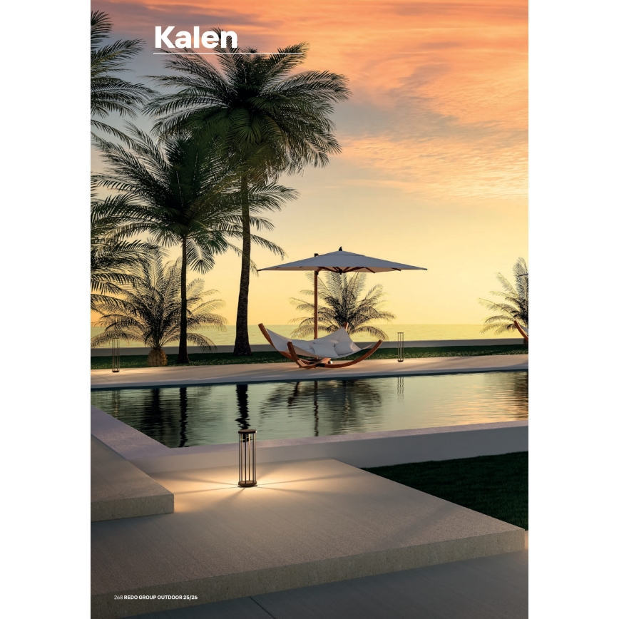 Redo 90577 - Lampă LED de exterior KALEN, 8 W, 230 V, 3000 K, 20 cm, IP65, antracit