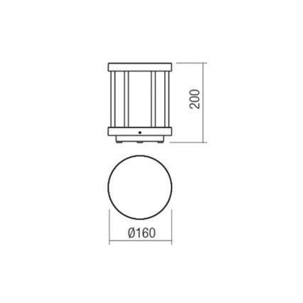 Redo 90577 - Lampă LED de exterior KALEN, 8 W, 230 V, 3000 K, 20 cm, IP65, antracit