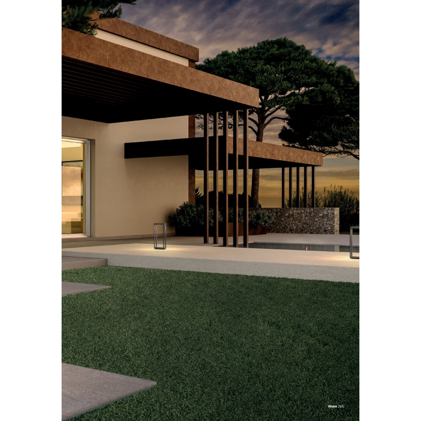 Redo 90580 - Lampă LED de exterior WAKE, 8W, 230V, 3000K, 20 cm, IP65, antracit