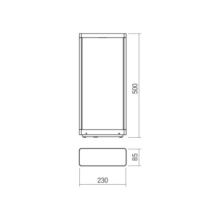 Redo 90581 - Lampă LED de exterior WAKE LED/8W/230V 3000K 50 cm IP65 antracit
