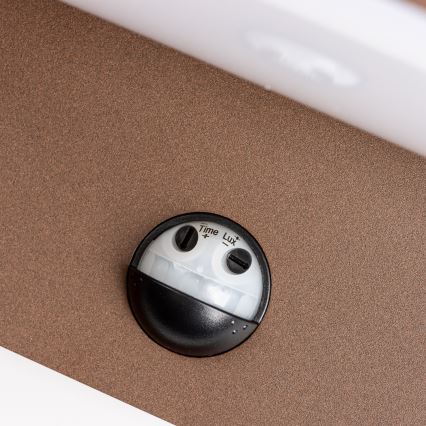 Redo 90588 - Aplică de perete pentru exterior cu senzor FLIP LED/20W/230V 3000K CRI 90 IP54 maro