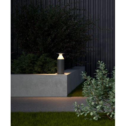 Redo 90589 - Lampă LED de exterior BIRO, 12W, 230V, 3000K, 30 cm, CRI 90, IP65, antracit