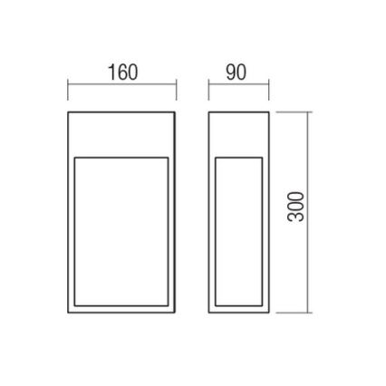 Redo 90603 - Aplică LED de exterior STAND LED/20W/230V 3000K CRI 90 IP65 antracit
