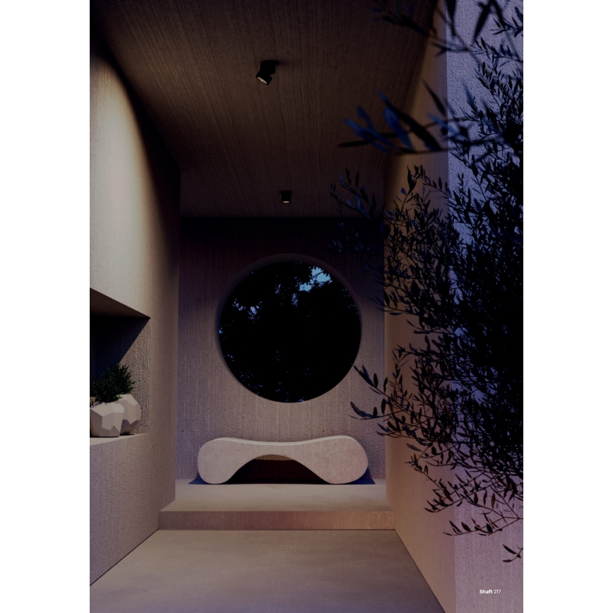 Redo 90627 - Spot LED de exterior SHAFT, 13W, 230V, 3000K, Ø 9 cm, IP65, antracit