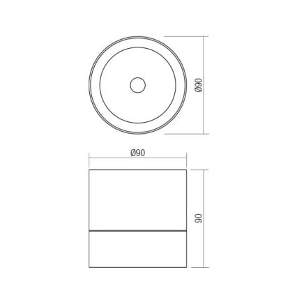 Redo 90627 - Spot LED de exterior SHAFT, 13W, 230V, 3000K, Ø 9 cm, IP65, antracit