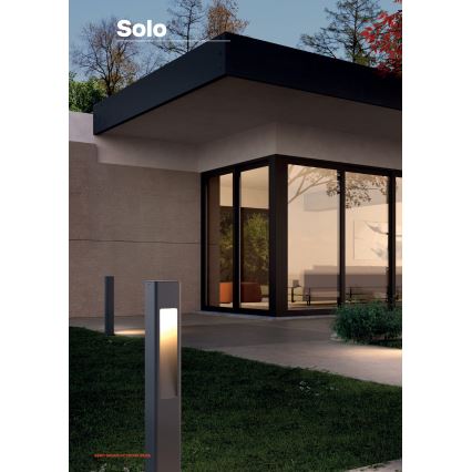 Redo 90672 - Lampă de exterior SOLO, 1 x GU10, 35 W, 230 V, 70 cm, IP65, antracit