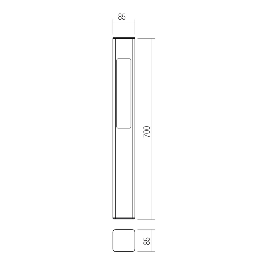 Redo 90673 - Lampă de exterior SOLO, 70 cm, 1x GU10, 35 W, 230 V, IP65, maro