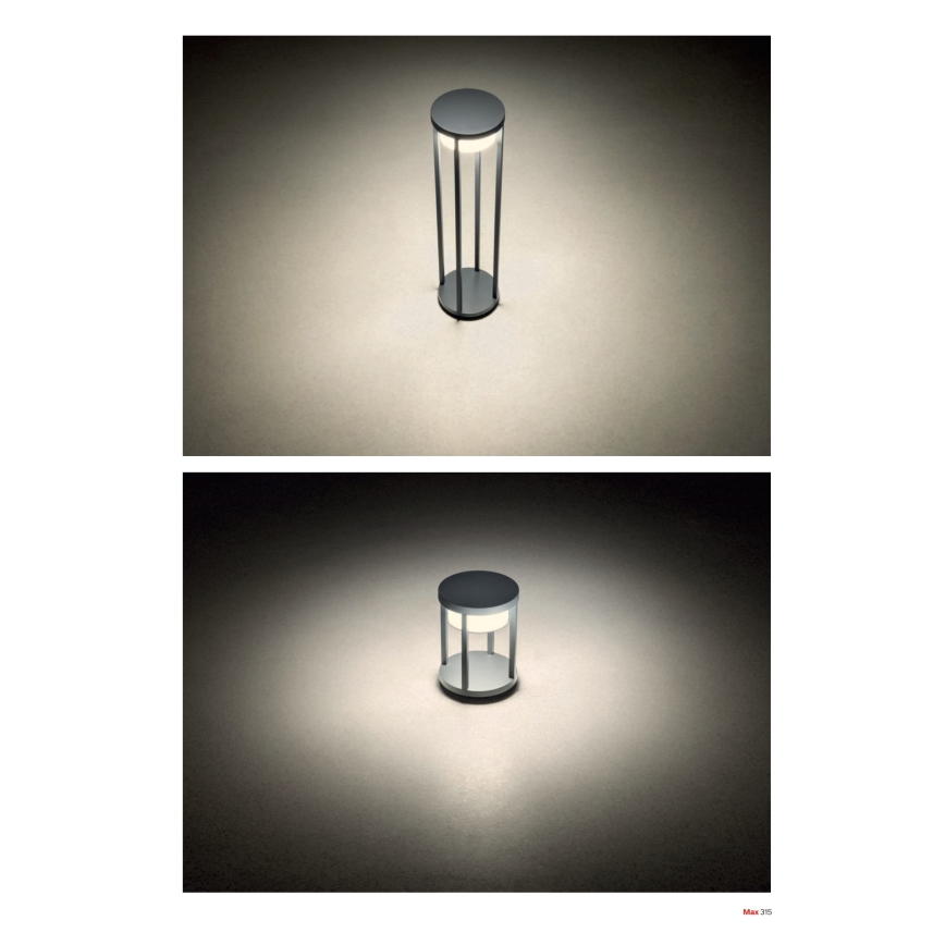 Redo 90676 - Lampă de exterior LED MAX, 15W, 230V, 2700K, 80 cm, IP65, antracit