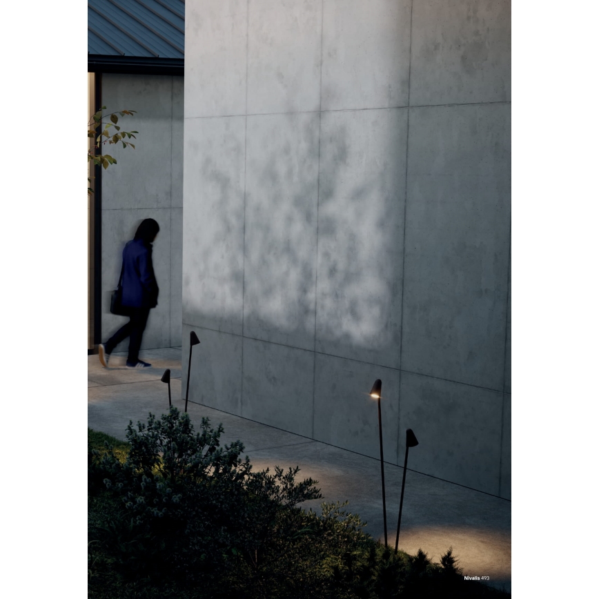 Redo 90711 - Lampă LED de exterior NIVALIS, 2x LED, 6,9 W, 230 V, 3000 K, 110 cm, IP65, antracit