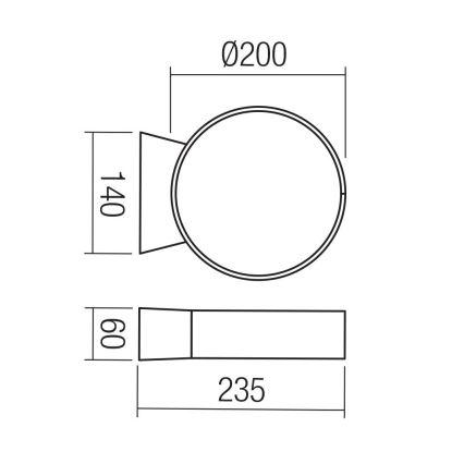 Redo 91063 - Aplica de perete pentru exterior ONIRO LED/8W/230V/3000K CRI 90 IP65 maro