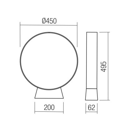 Redo 91066 - Lampă LED de exterior ONIRO LED/15W/230V 3000K 49,5 cm CRI 90 IP65 antracit