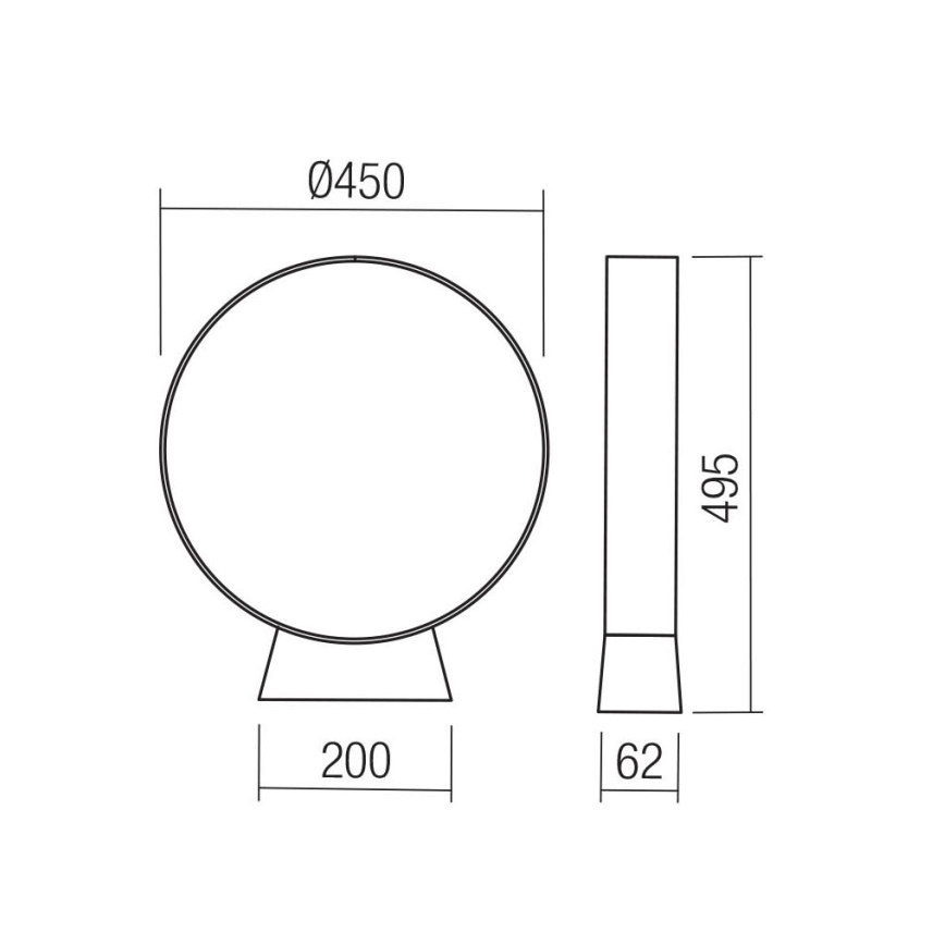 Redo 91067 - Lampă LED de exterior ONIRO LED/15W/230V 3000K 49,5 cm CRI 90 IP65 maro