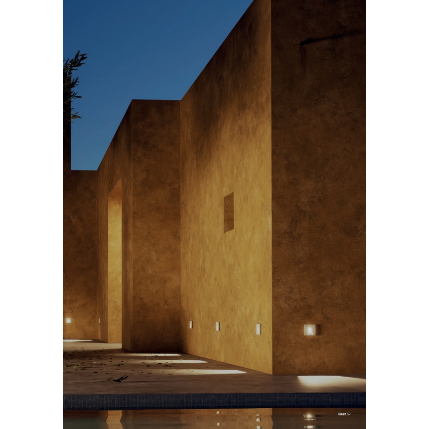 Redo 91195 - Lampă de orientare LED pentru exterior BAST, 2,5 W, 230 V, 3000 K, CRI 90, IP65, gri