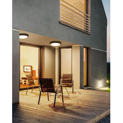 Redo 9184 - Plafonieră LED de exterior BEZEL LED/30W/230V Ø 34 cm IP54 antracit