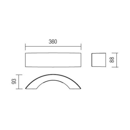 Redo 9903 - Aplică perete exterior LED ECLIPSE 3xLED/3W/230V IP54