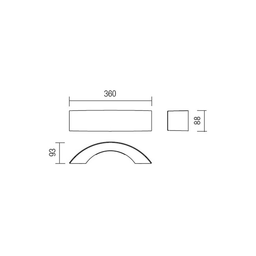 Redo 9903 - Aplică perete exterior LED ECLIPSE 3xLED/3W/230V IP54