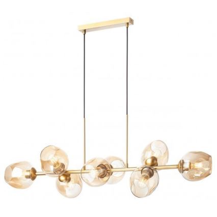Redo A01-2621 - Abajur de schimb pentru lampă/candelabru PIERCE, Ø 15 cm, auriu/fumuriu