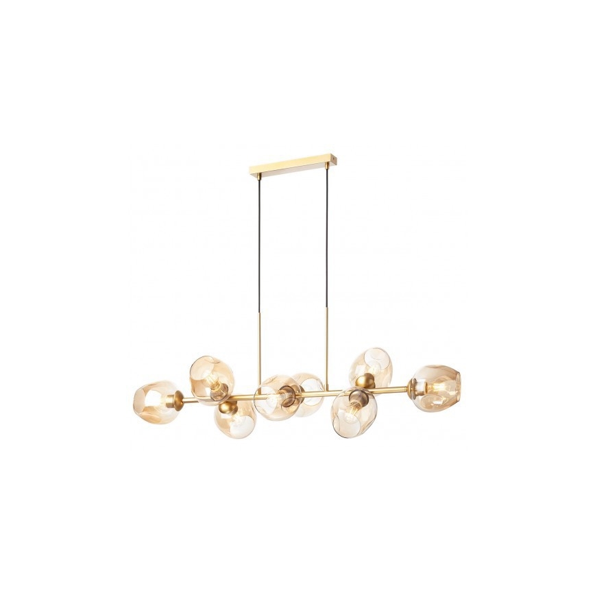 Redo A01-2621 - Abajur de schimb pentru lampă/candelabru PIERCE, Ø 15 cm, auriu/fumuriu